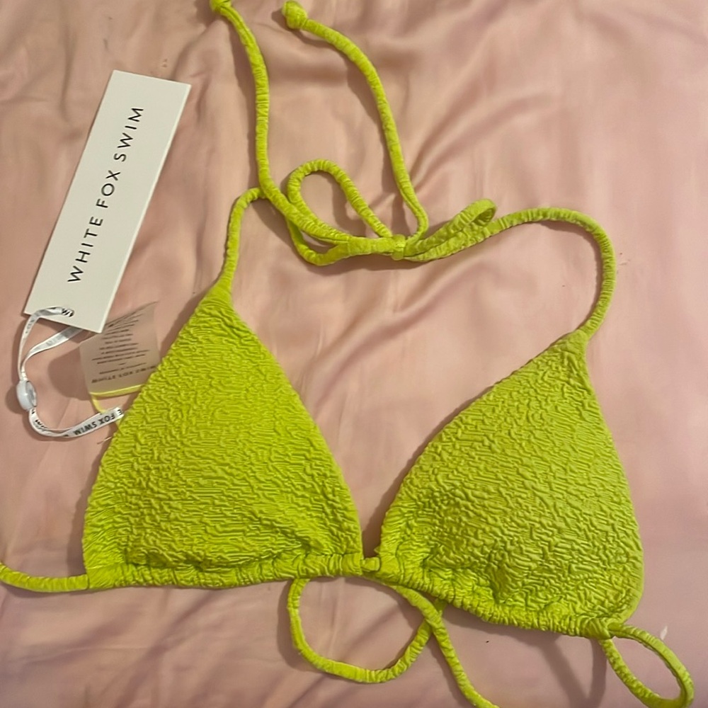 White fox bikini top brand new